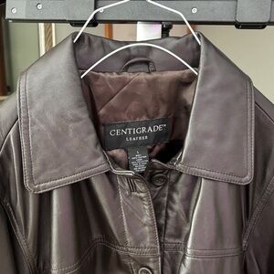 Centigrade Women's Dark Brown Leather Jacket